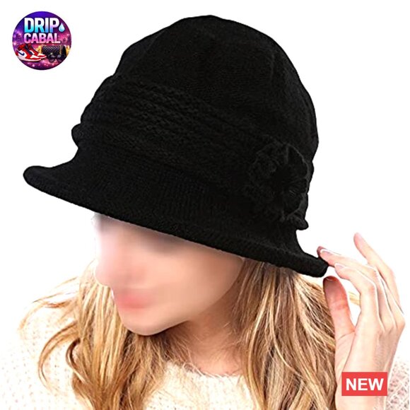 Wool Knit Beanie Skull Hat Cloche Bucket Cap Winter Warm